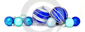 Blue Christmas baubles