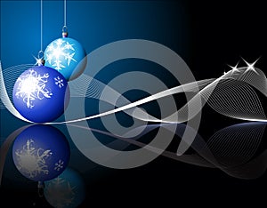 Blue Christmas bulbs