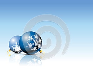 Blue Christmas bulbs