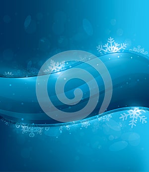 Blue Christmas Card