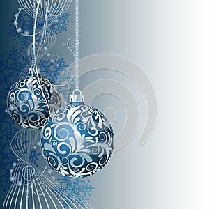 Blue Christmas card