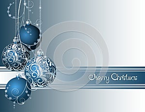 Blue Christmas card