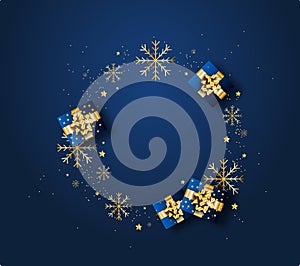 Blue christmas design background