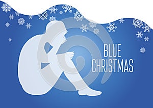 Blue Christmas Longest Night vector