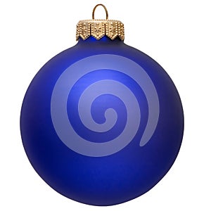 Blue christmas ornament .