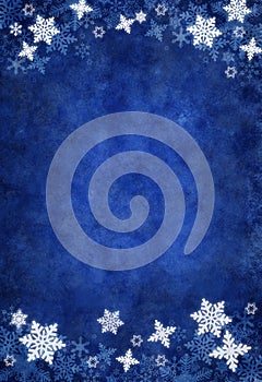 Blue Christmas Snowflake Background