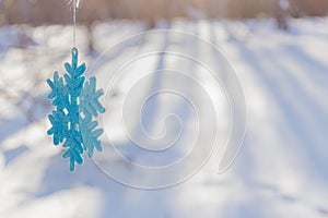 BLUE CHRISTMAS SNOWFLAKE