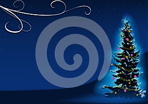 Azul árbol de navidad 