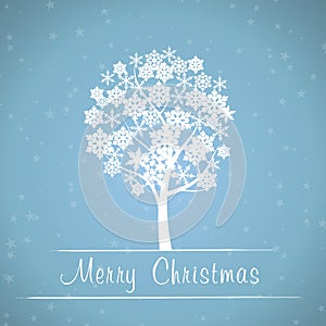 Blue christmas tree frame