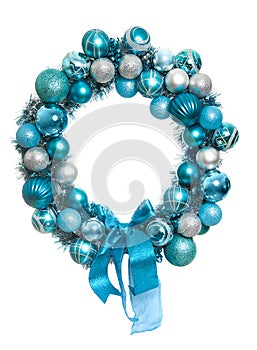 Blue christmas wreath