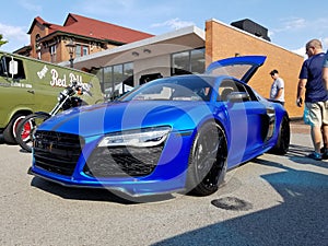 Blue Chrome Wrapped R8