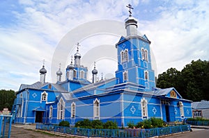 Blue church in Bolgar, Russia