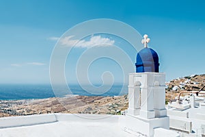 Blue church dome, Greece