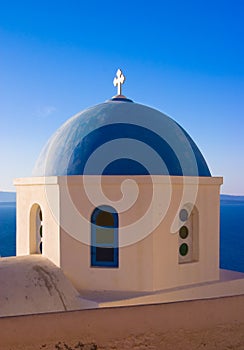 Blue Church Dome, Greece