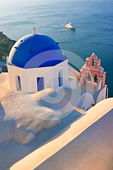 Blue Church Domes, Greece