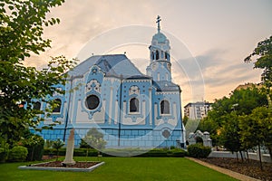 Blue Church of Saint Elizabeth Hungarian which is one of landmarks of Bratislava, Slovakia