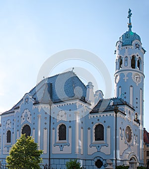 The Blue Church or St. Elizabeth or Modry Kostol Svatej Alzbety in the Old Town in Bratislava, Slovakia