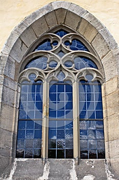 blue Church window