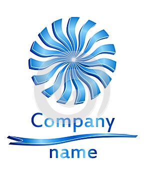 Blue circle 3D logo