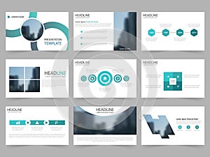 Blue circle Abstract presentation templates, Infographic elements template