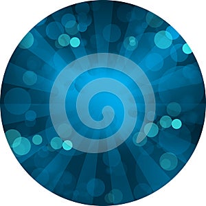 Blue circle festive banner for New Year