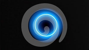 A blue circle with a hole in the middle