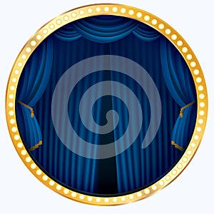 blue circle medallion stage