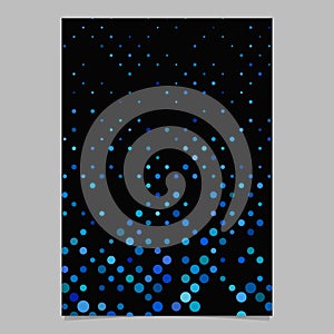 Blue circle pattern brochure background - vector template design