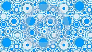 Blue Circle Pattern Vector Graphic