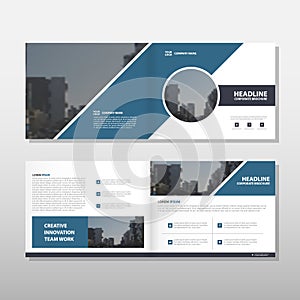 Blue Circle Vector annual report Leaflet Brochure Flyer template