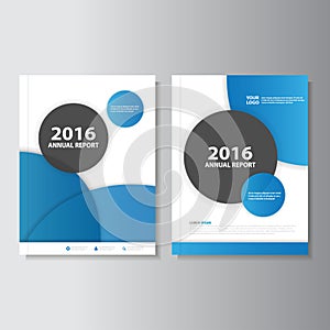 Blue circle Vector annual report Leaflet Brochure Flyer template design, book cover layout design, Abstract Blue presentation