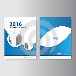 Blue circle Vector annual report Leaflet Brochure Flyer template design, book cover layout design, Abstract Blue presentation