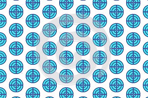 Blue circles designs white background geometric seamless vector pattern