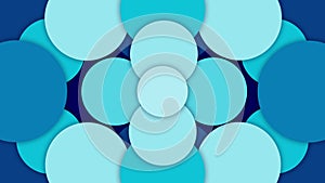 Blue circles flower kaleido transition green screen abstract animation