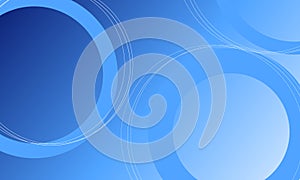 blue circles lines pattern with smooth gradient modern abstract background