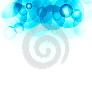 Blue circles on a white background