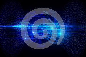 Blue circuit background