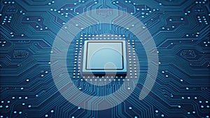 Blue Circuit Board Microchip Technology Detail processor