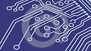 Blue Circuit Board Technology Pattern, vector design Generative AI