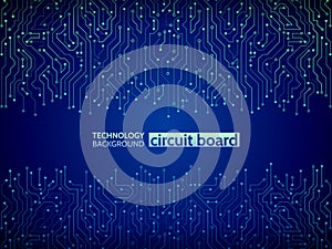 Blue circuit board vector illustration.