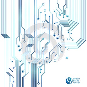 blue circuit board. Vector illustration decorative design