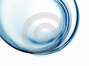 Blue circular abstract motion on white background photo