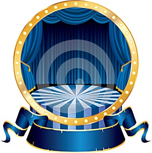 Blue circus circle