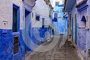 The blue city Chefchaouen Morocco