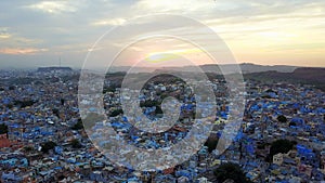 Blue City village In Jodhpur, Rajasthan, India.