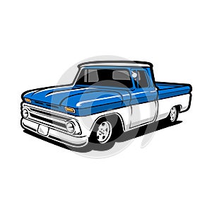 Classic vintage pickup truck vector image. vector isolated