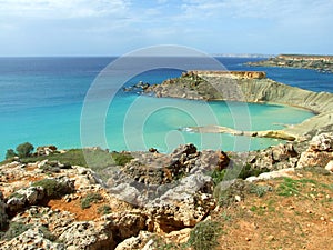 Blue Clay Slopes Eroding into The Sea