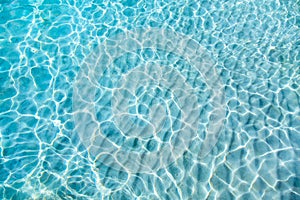 Blue clear transparent water background