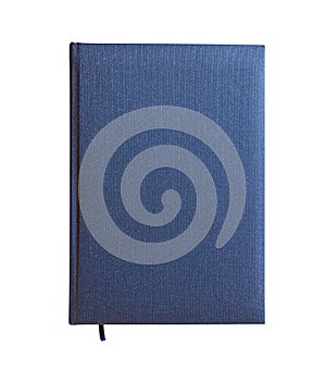 Blue closed book isolated