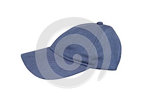 Blue cloth hat isolated on white
